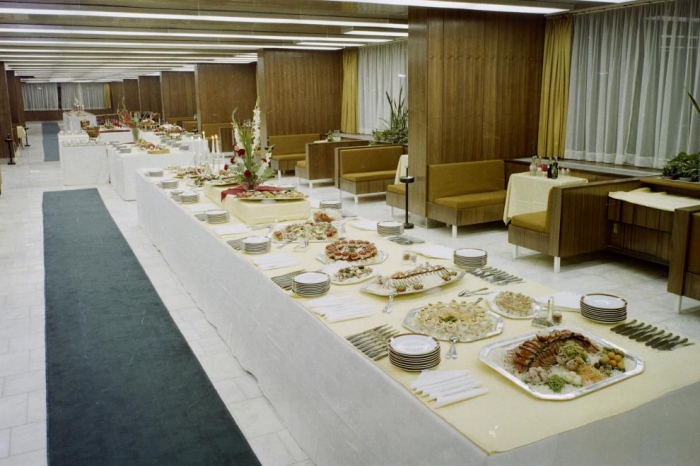 1974, Miskolctapolca, Juno szálloda, étterem. Fotó: Fortapan/Bauer Sándor