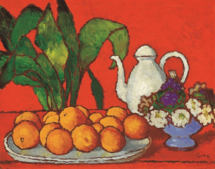 Rippl-Rónai József: Csendélet narancsokkal, 1910 körül. Rippl-Rónai az ínyenc festők közé tartozott, a kaposvári Rómavillában több szakácsnő is főzött az állandó és a betévedő vendégeknek