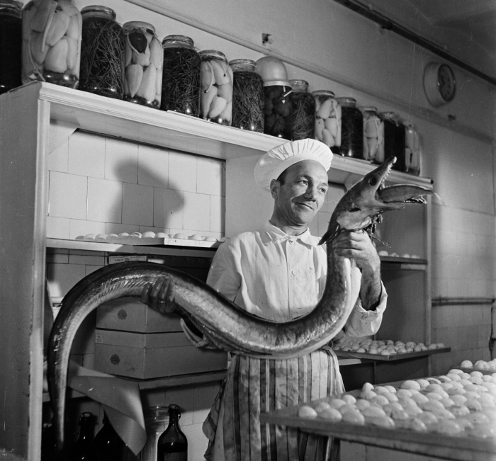 1960, Budapest, Margitszigeti Nagyszálló, konyha. Fotó: Fortepan/Bauer Sándor