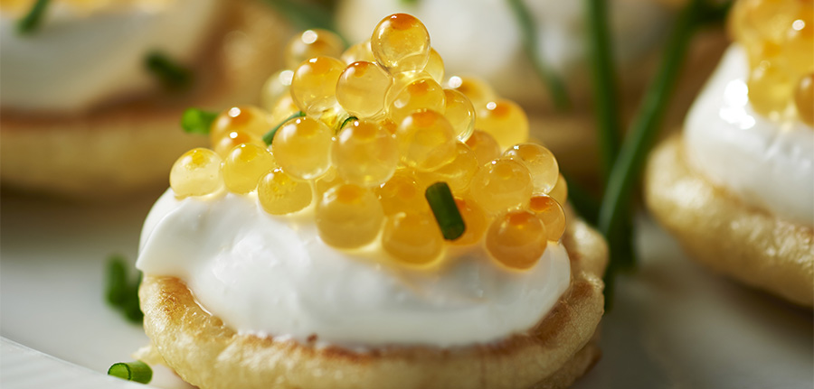 Miniblini pisztrángkaviárral