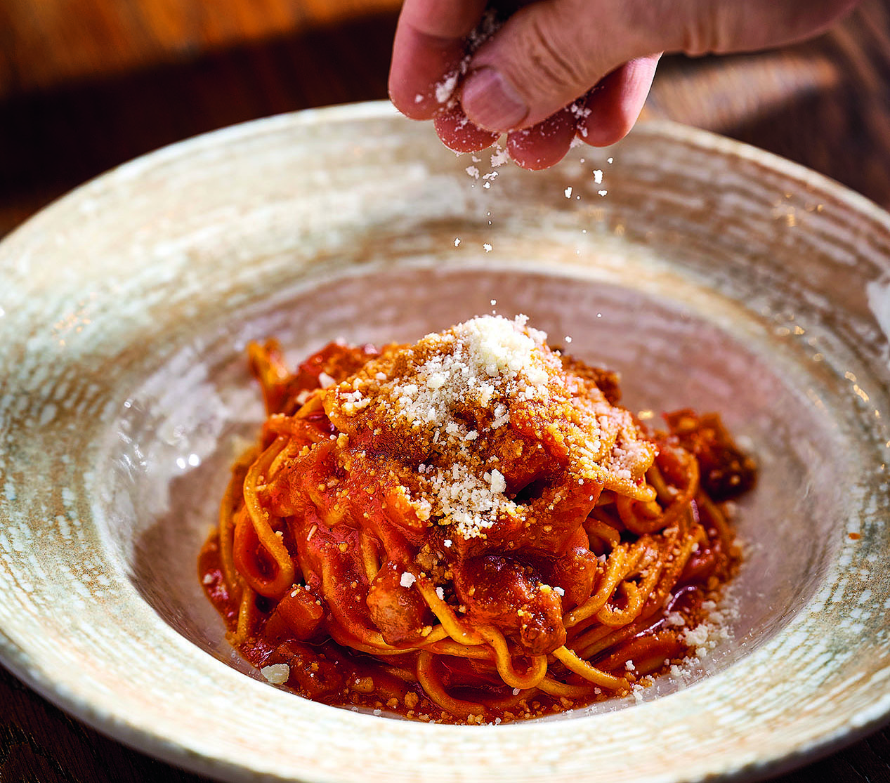 Spaghetti alla chitarra all'amatriciana