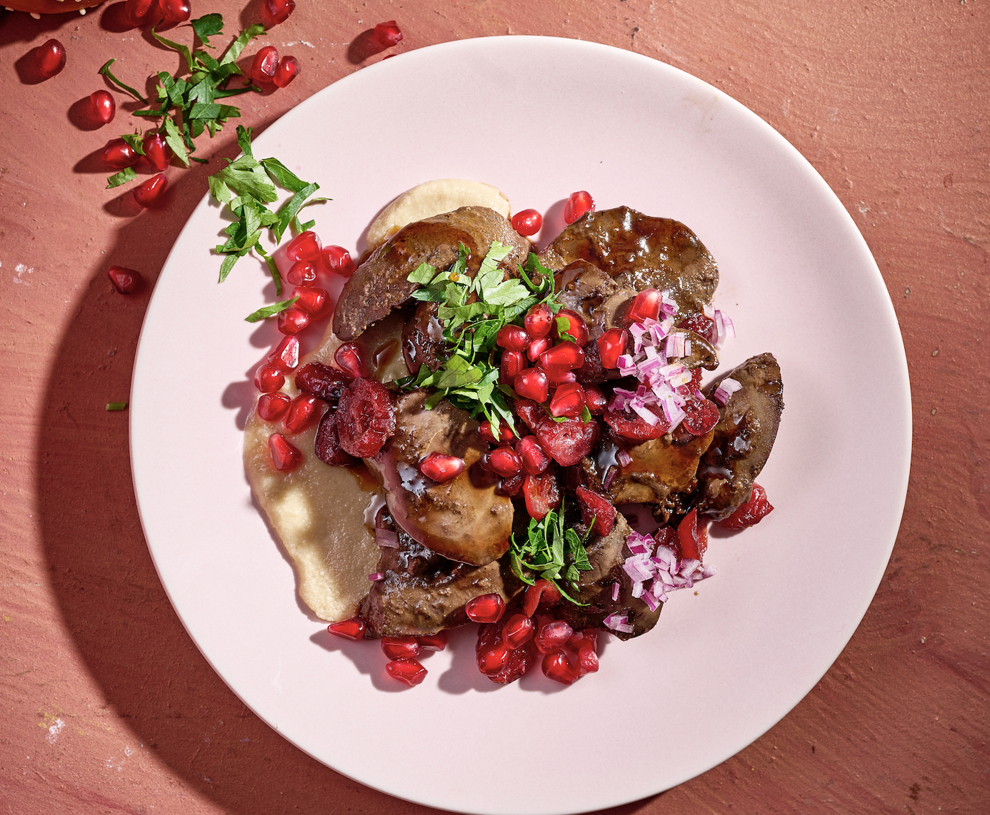 Gránátalmás csirkemáj