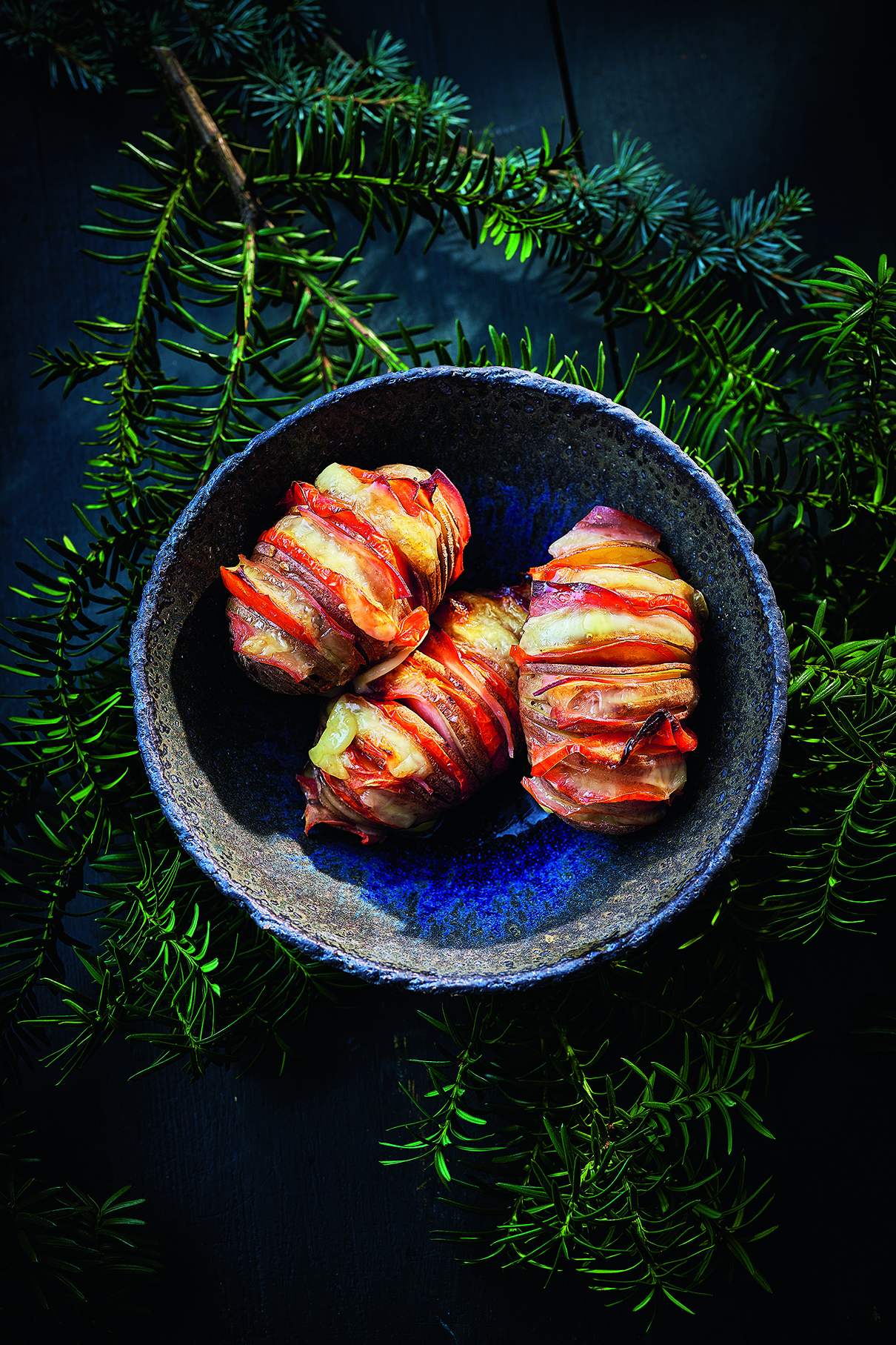 Pulykasonkás töltött burgonya